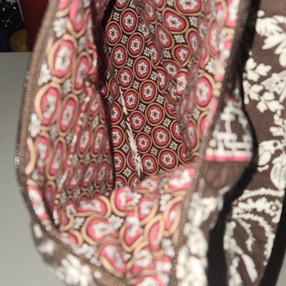 Vera Bradley Brown and White Quilted Bag - Picture 8 of 16